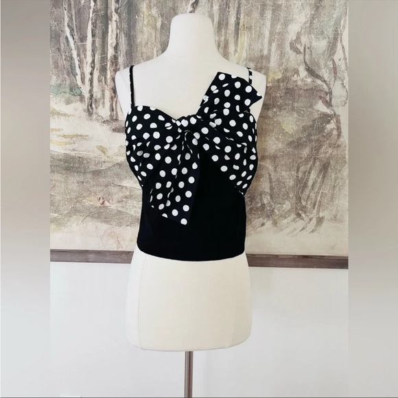 Anthropologie Dolan bow polka dot tank top - Picture 7 of 9